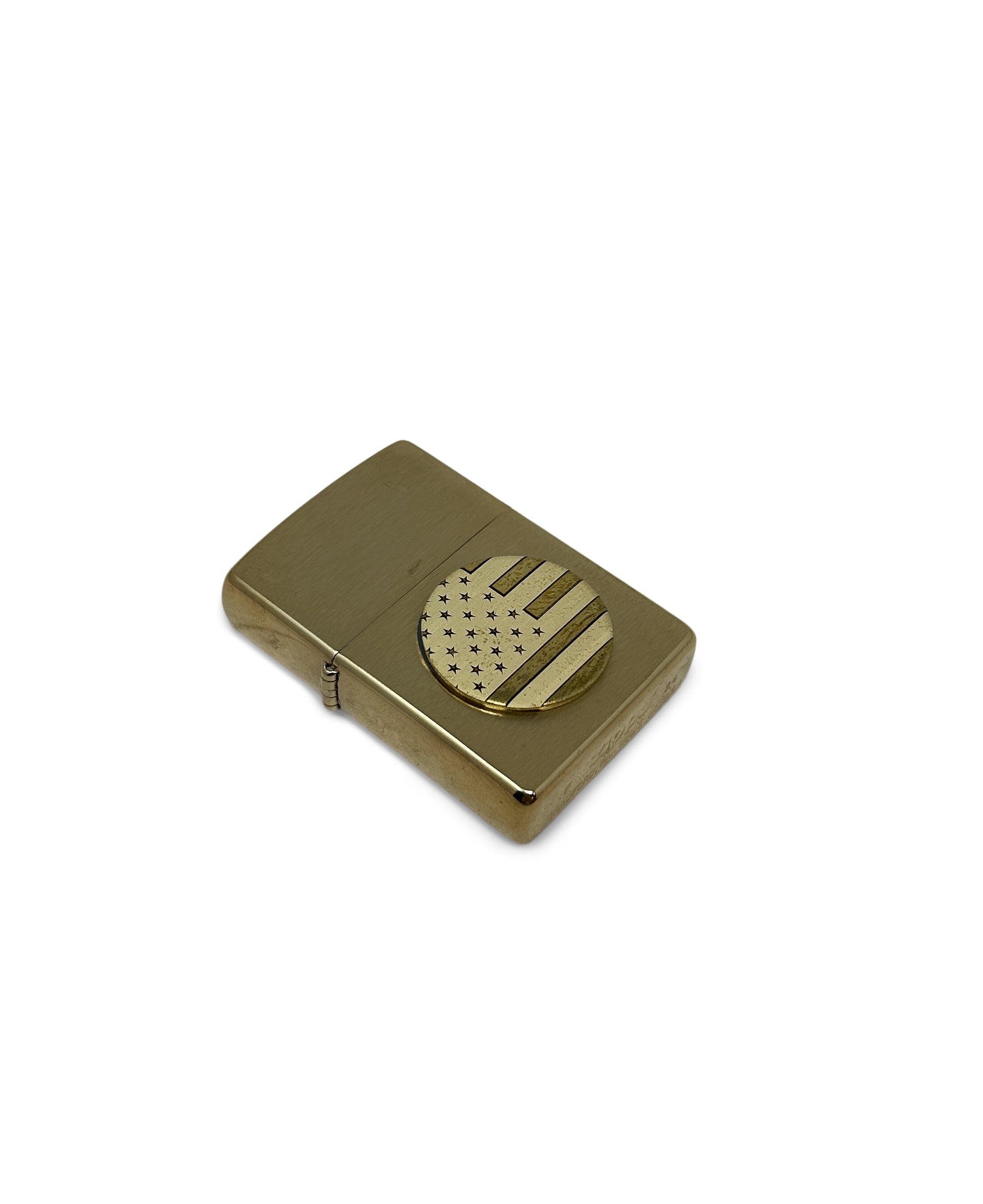 Engraved Zippo | USA Flag Cutout | Made in the USA | Solid Brass