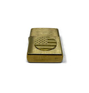 Engraved Zippo | USA Flag Cutout | Made in the USA | Solid Brass - Defcon Supply Co