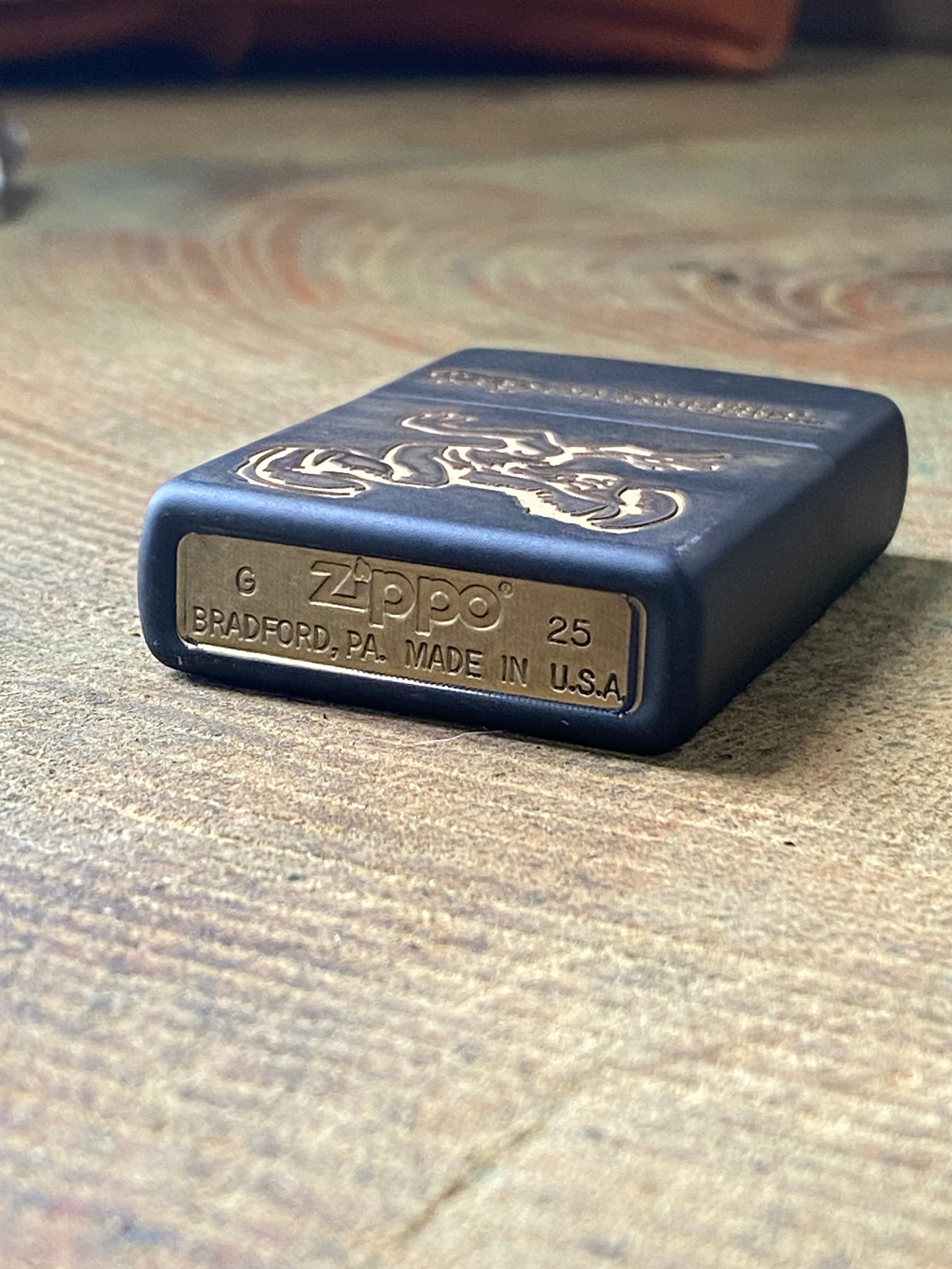 Keep on Truckin Custom Engraved Zippo Lighter | Black Matte | Made in USA |
