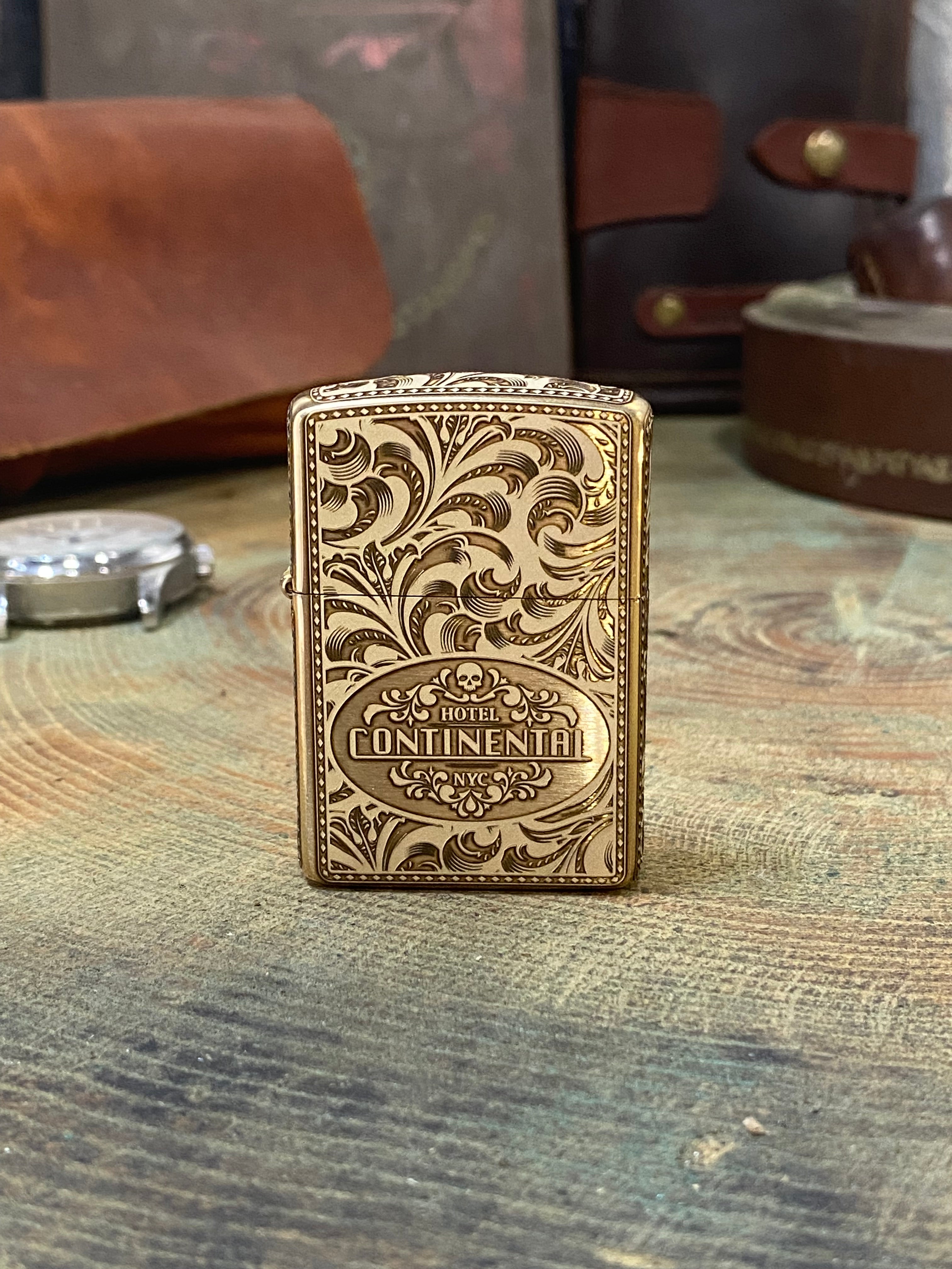 John Wick | The Continental NYC | 5 Side Engraved | Brass Armor Zippo