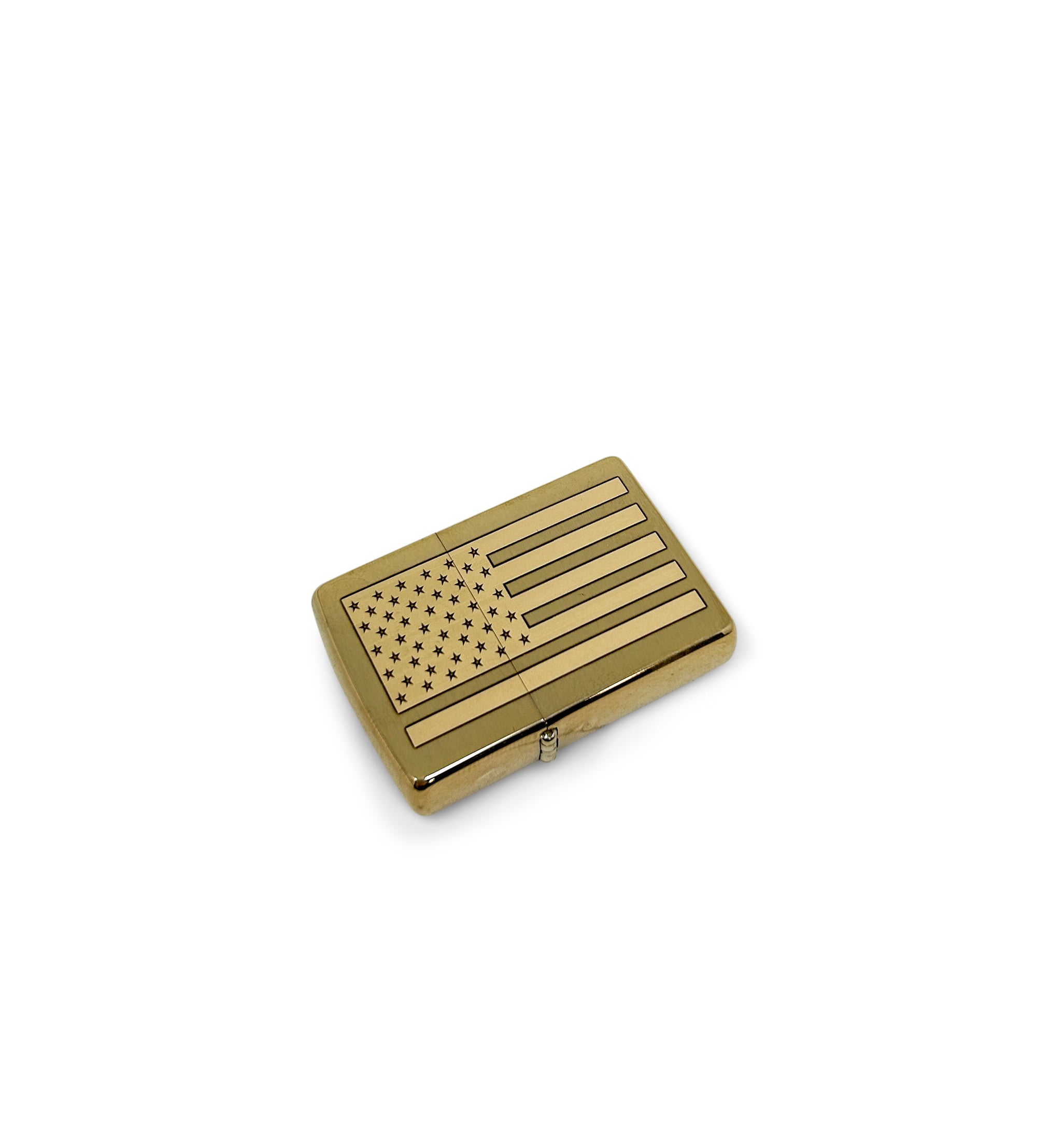 Engraved Brass Zippo Lighter | USA Flag | Made in the USA | Solid Brass - Defcon Supply Co