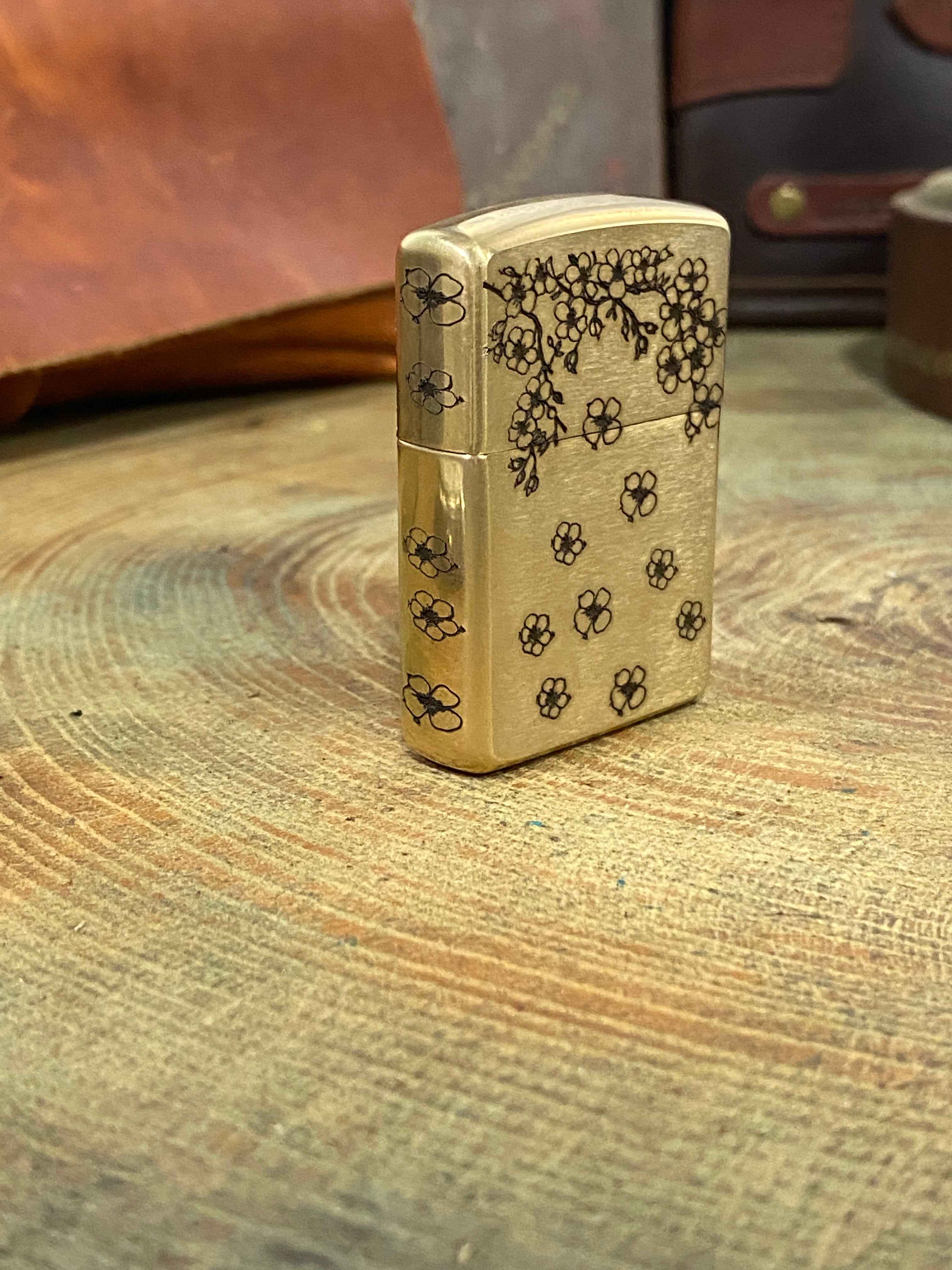 Japanese Geisha 3D | 4 Side Engraved | Brass Armor Zippo