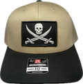 Jolly Roger Patch Hat | Richardson 112 SnapBack Khaki/ Black