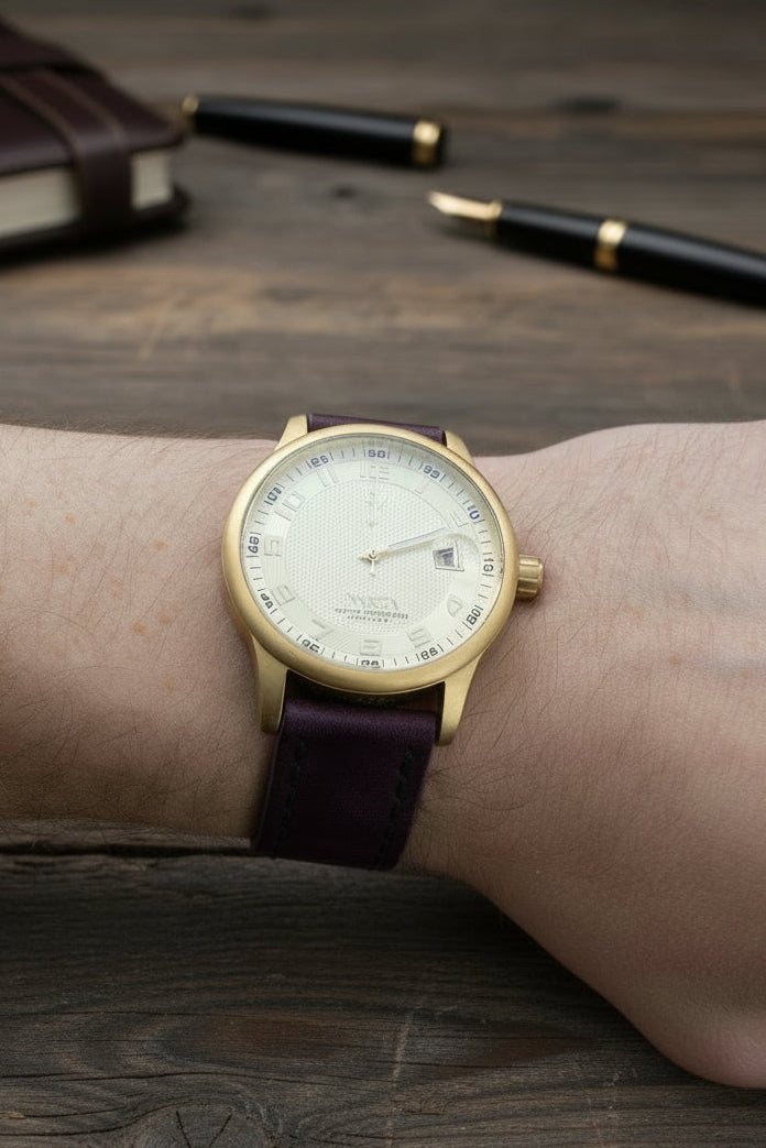 Romulus | Premium Watch Strap | Italian Badalassi Carlo | Plum