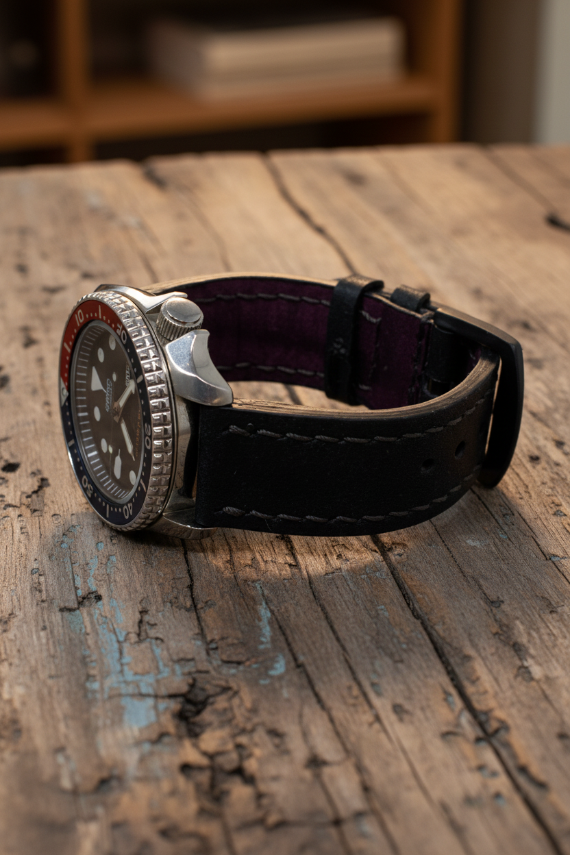 Remus | Premium Watch Strap | Italian Badalassi Carlo | Black