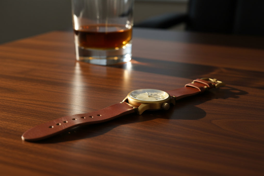 Defcon Field Issue Watch Strap| Herman Oak English Bridal | Chestnut
