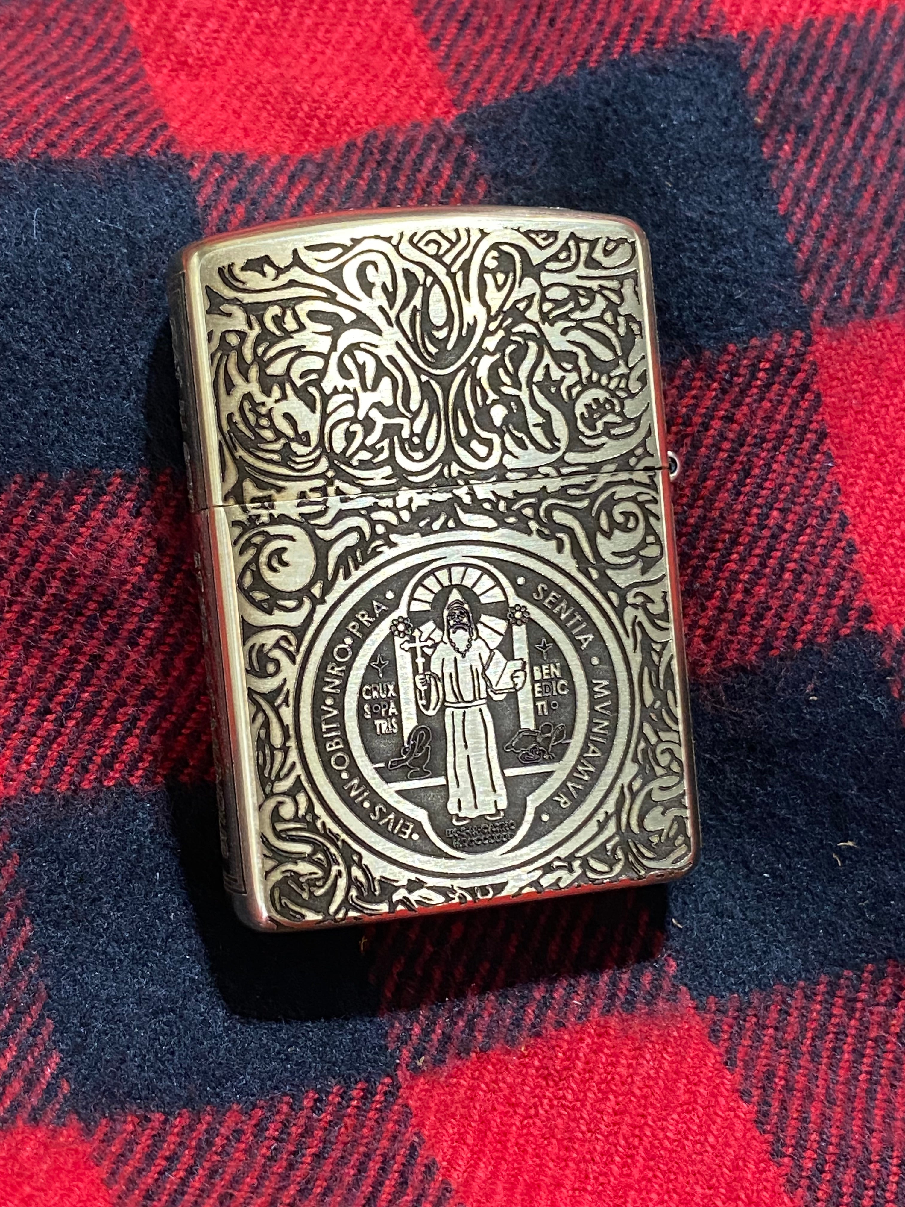 Constantine | 4 Side Engraved | Brass Armor Zippo