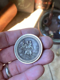 Saint Christopher | EDC Coin | Solid Brass | 40mm Pocket Token/Traveler's Protector