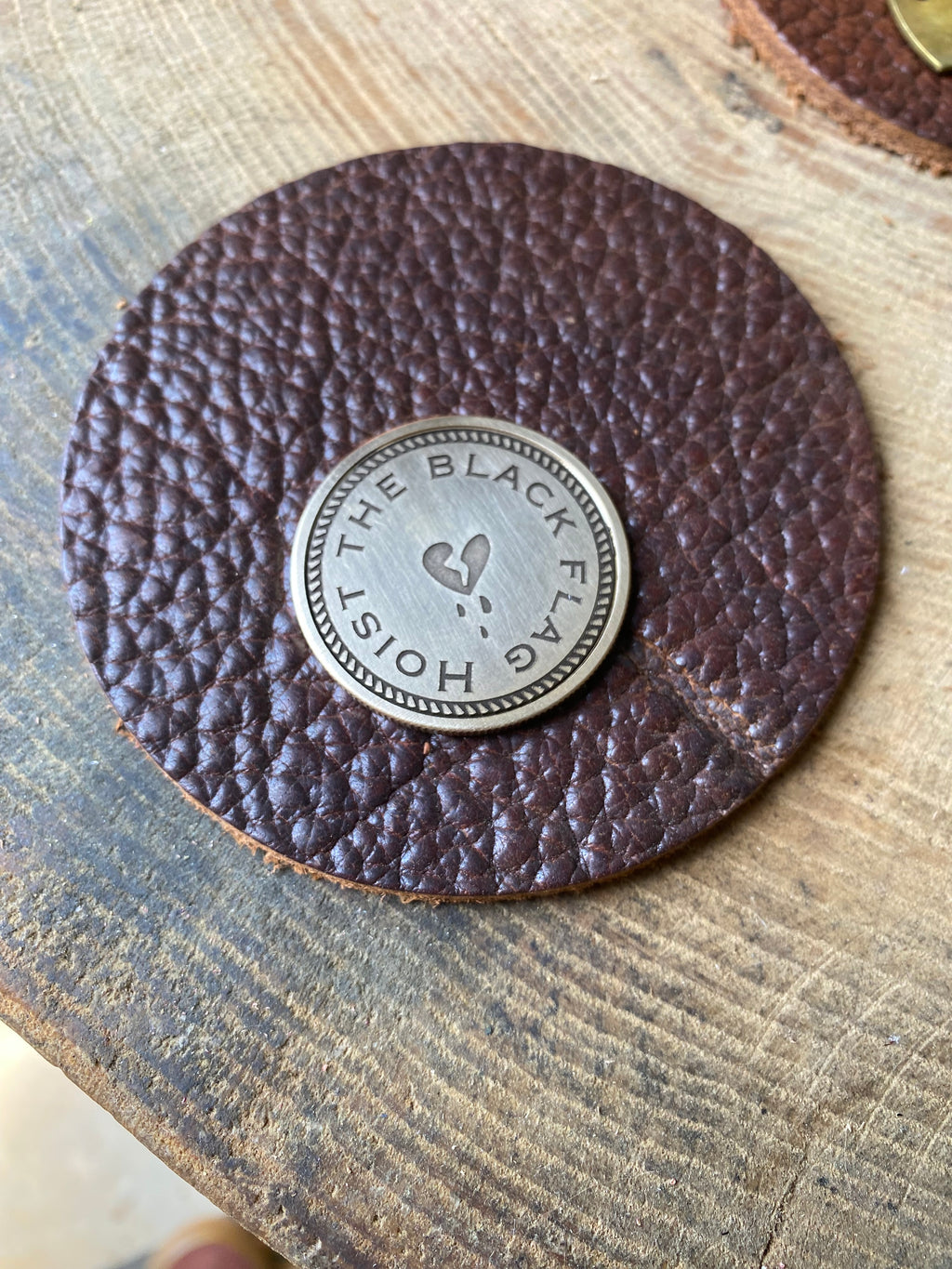 Blackbeard’s Flag EDC Coin | Solid Brass 40mm Challenge Token | Jolly Roger