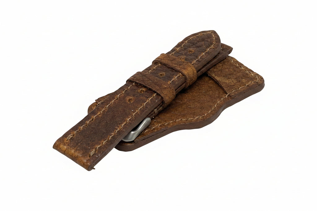 Defcon Aviator Bund Strap | American Shrunken Bison | Bourbon