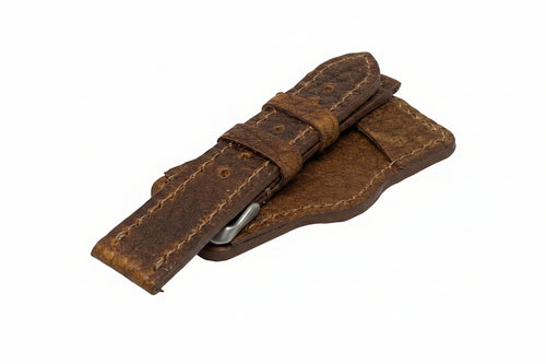 Aviator Bund Strap | American Shrunken Bison | Bourbon