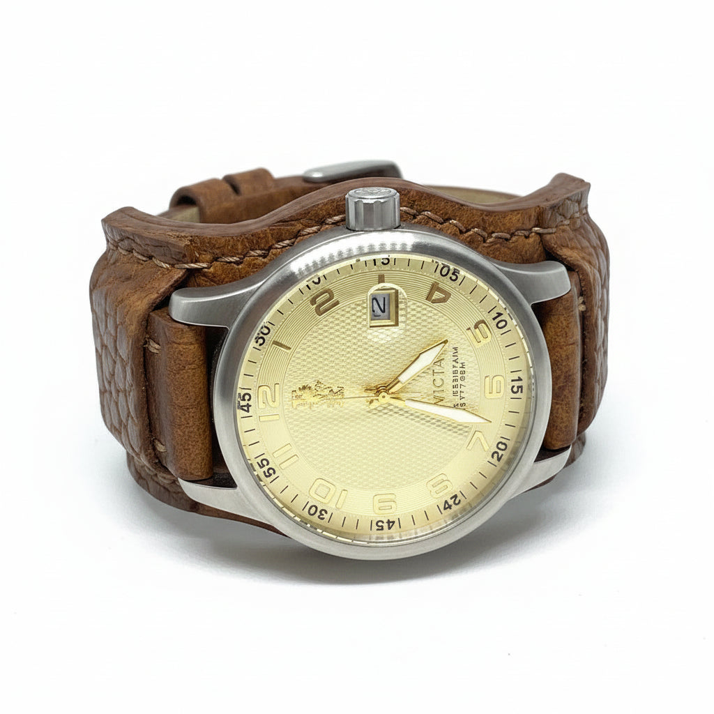 Defcon Aviator Bund Strap | American Shrunken Bison | Bourbon