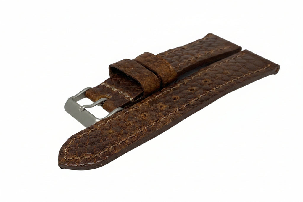 Defcon Cavalry Watch Strap | American Shrunken Bison | Bourbon