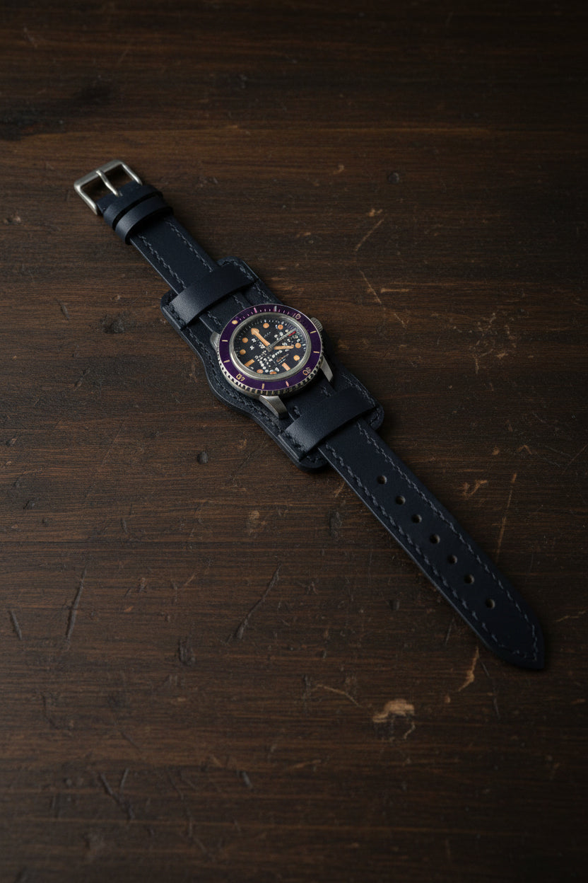 Defcon Aviator Bund Strap | Horween Chromexcel | Black