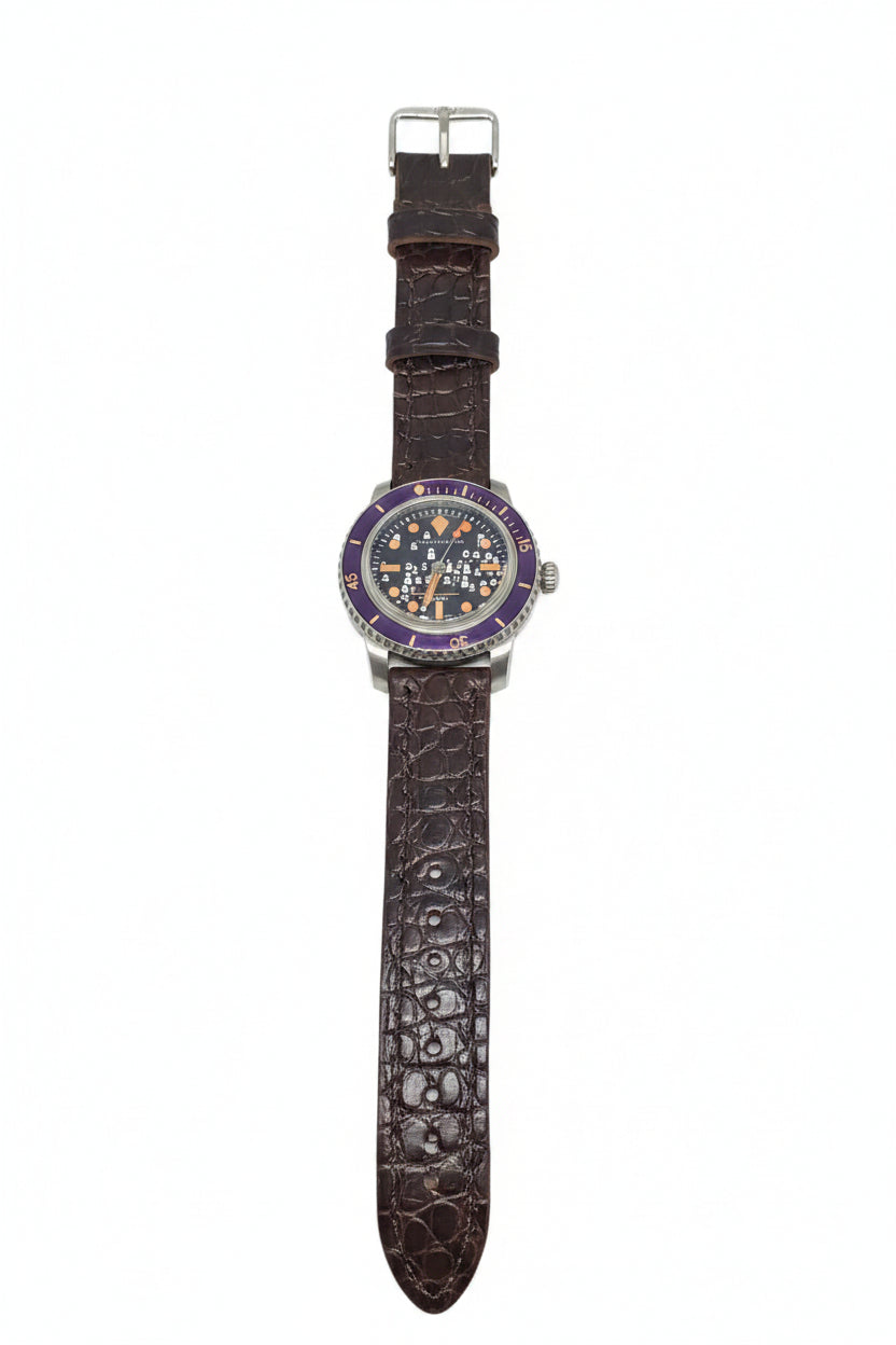 Pickens Watch Strap | American Alligator | Tobacco Stripe