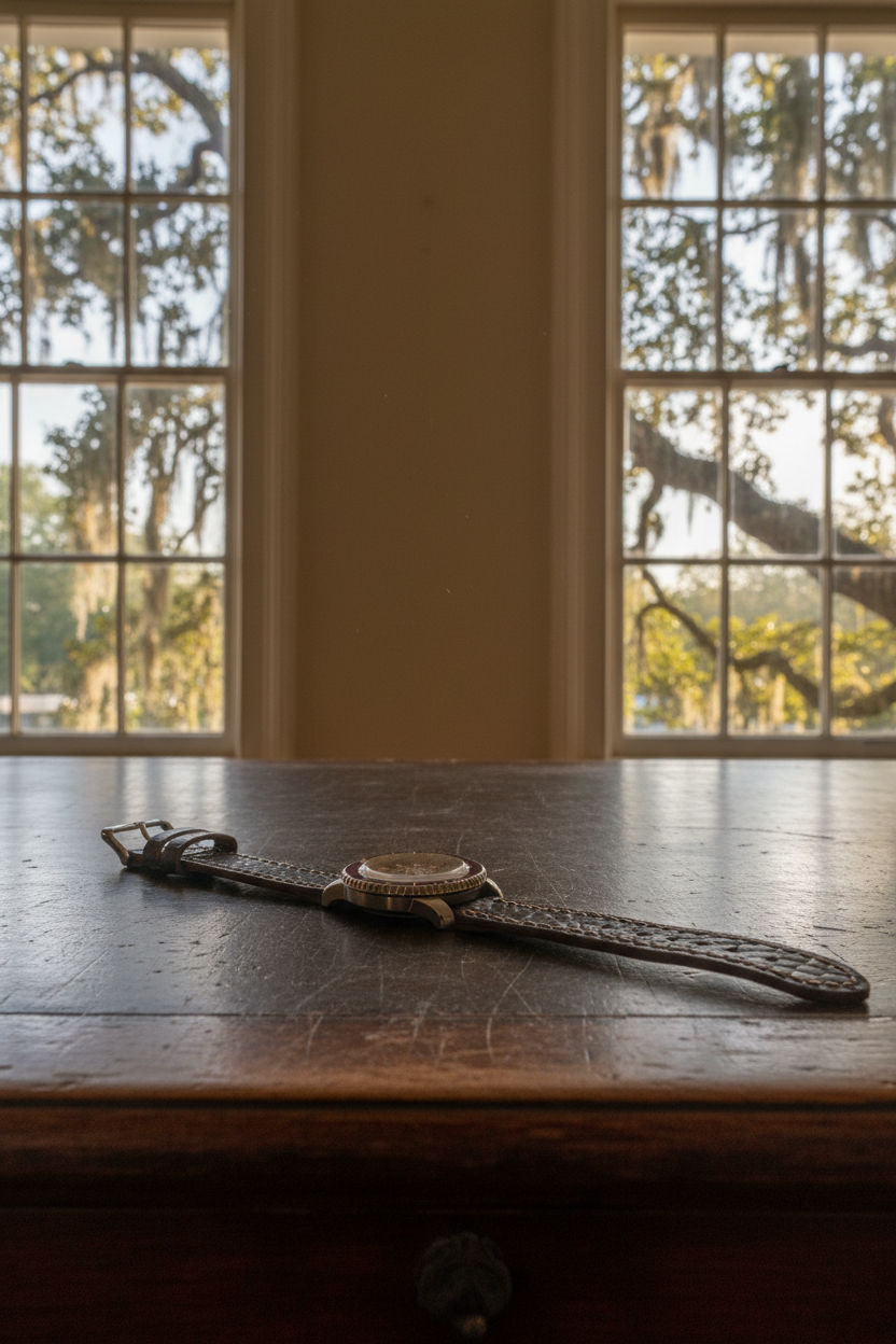 Marion Watch Strap | American Alligator | Matte Brown