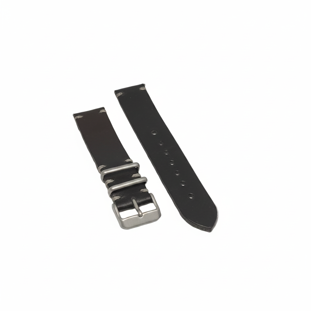 Defcon Trench Issue Watch Strap | Horween Chromexcel| Black