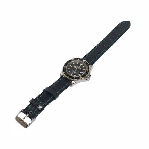 "Sumter" Watch Strap | American Alligator | Black