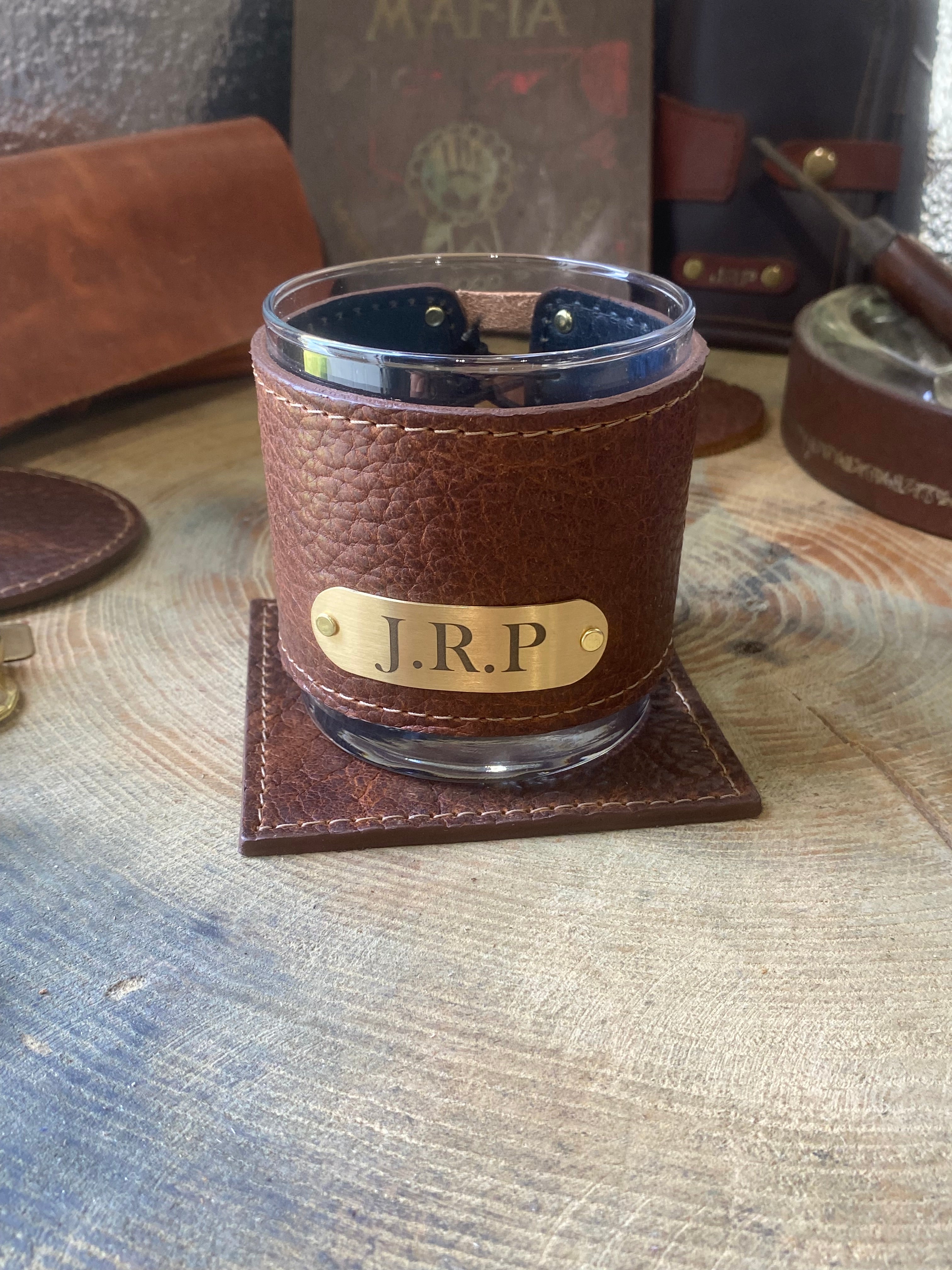 Dark Corner| Rocks Glass Wrap Set | American Shrunken Bison | Bourbon
