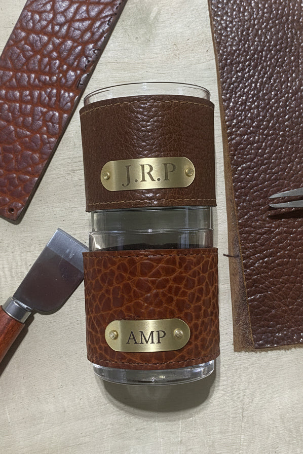 Dark Corner| Rocks Glass Wrap Set | American Shrunken Bison | Bourbon