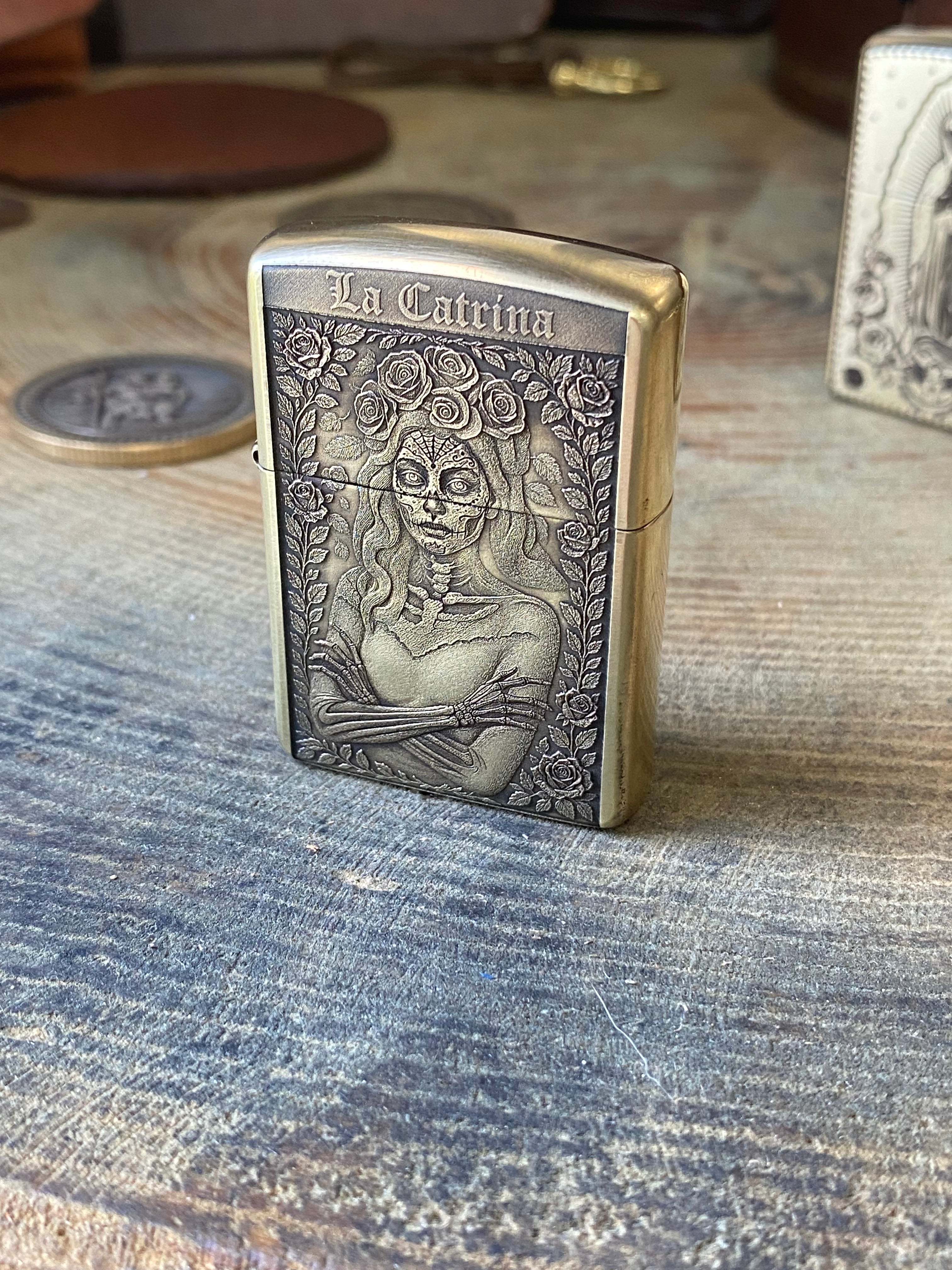 La Catrina 3D | Brass Armor Zippo