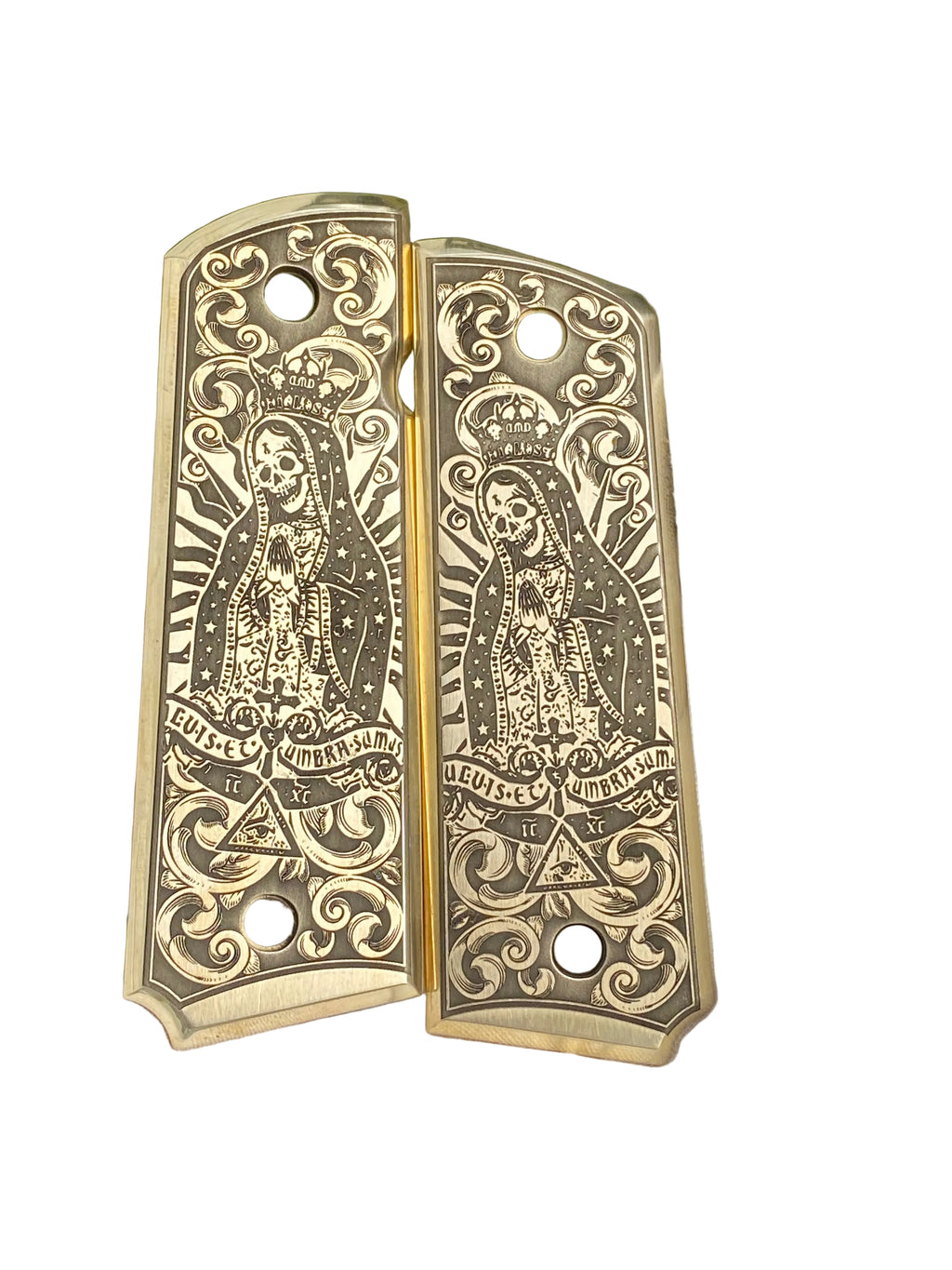 Santa Muerte | 1911 Full Size Grips | Brass | Made in USA