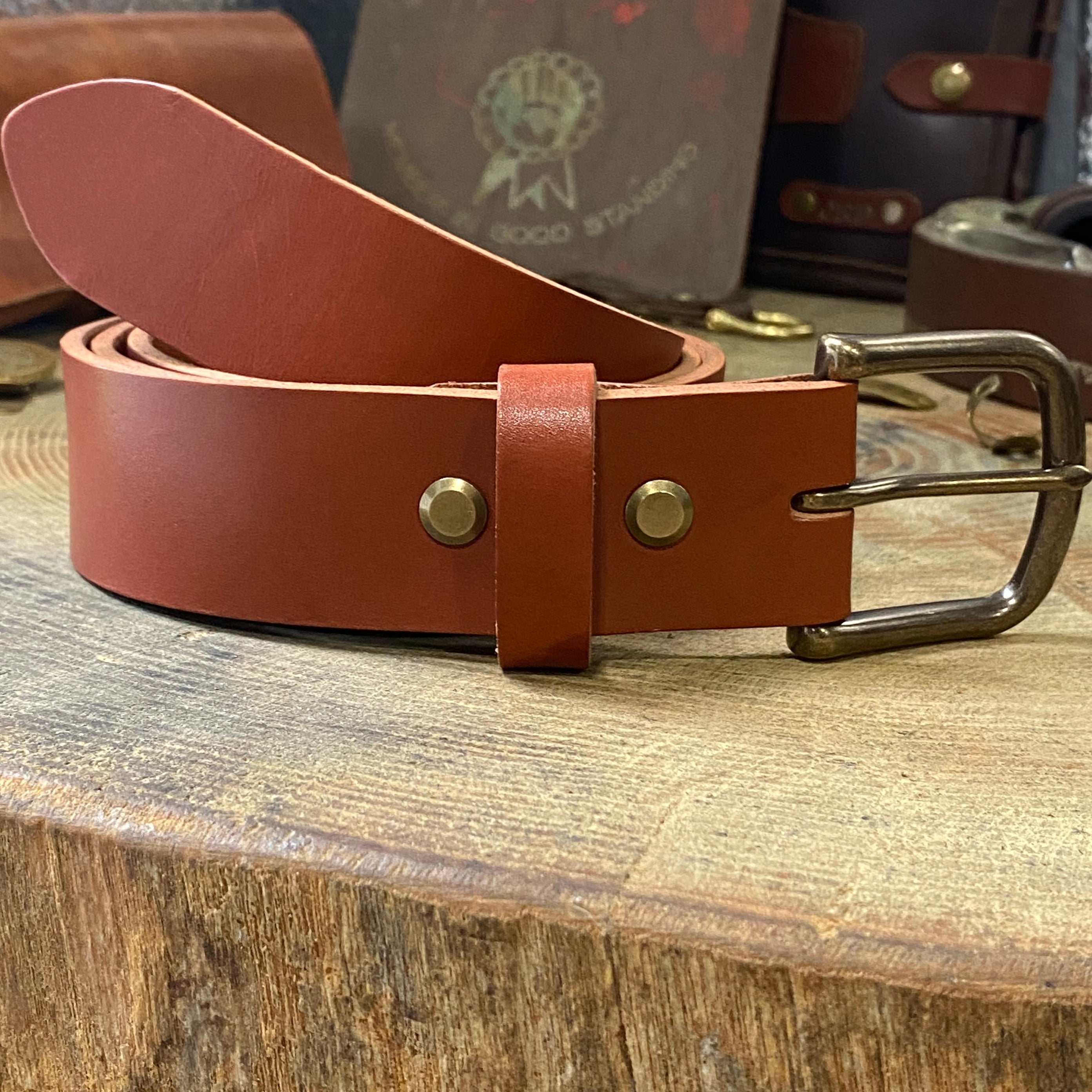 Premium Leather Belt | English Bridal | Chestnut
