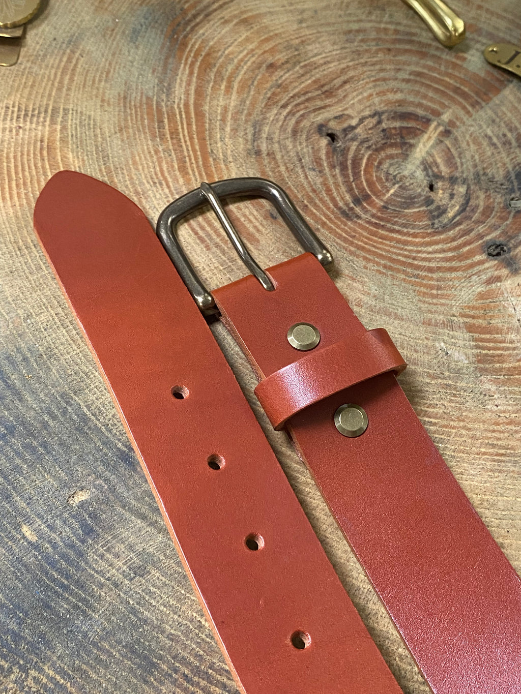 Premium Leather Belt | English Bridal | Chestnut