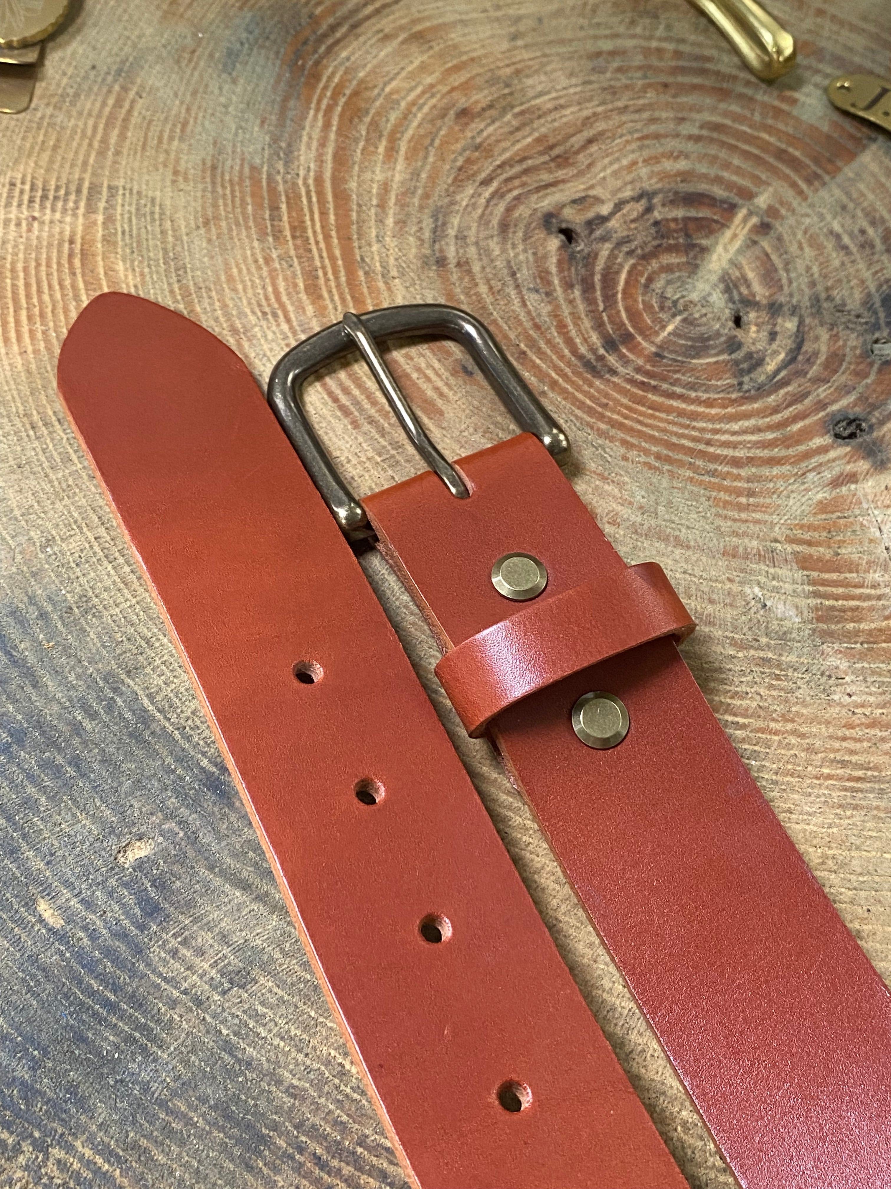 Premium Leather Belt | English Bridal | Chestnut