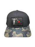 Blackbeard's Flag Patch Hat | Sobro Waterwood Black/Camo | Tactical Trucker Hat