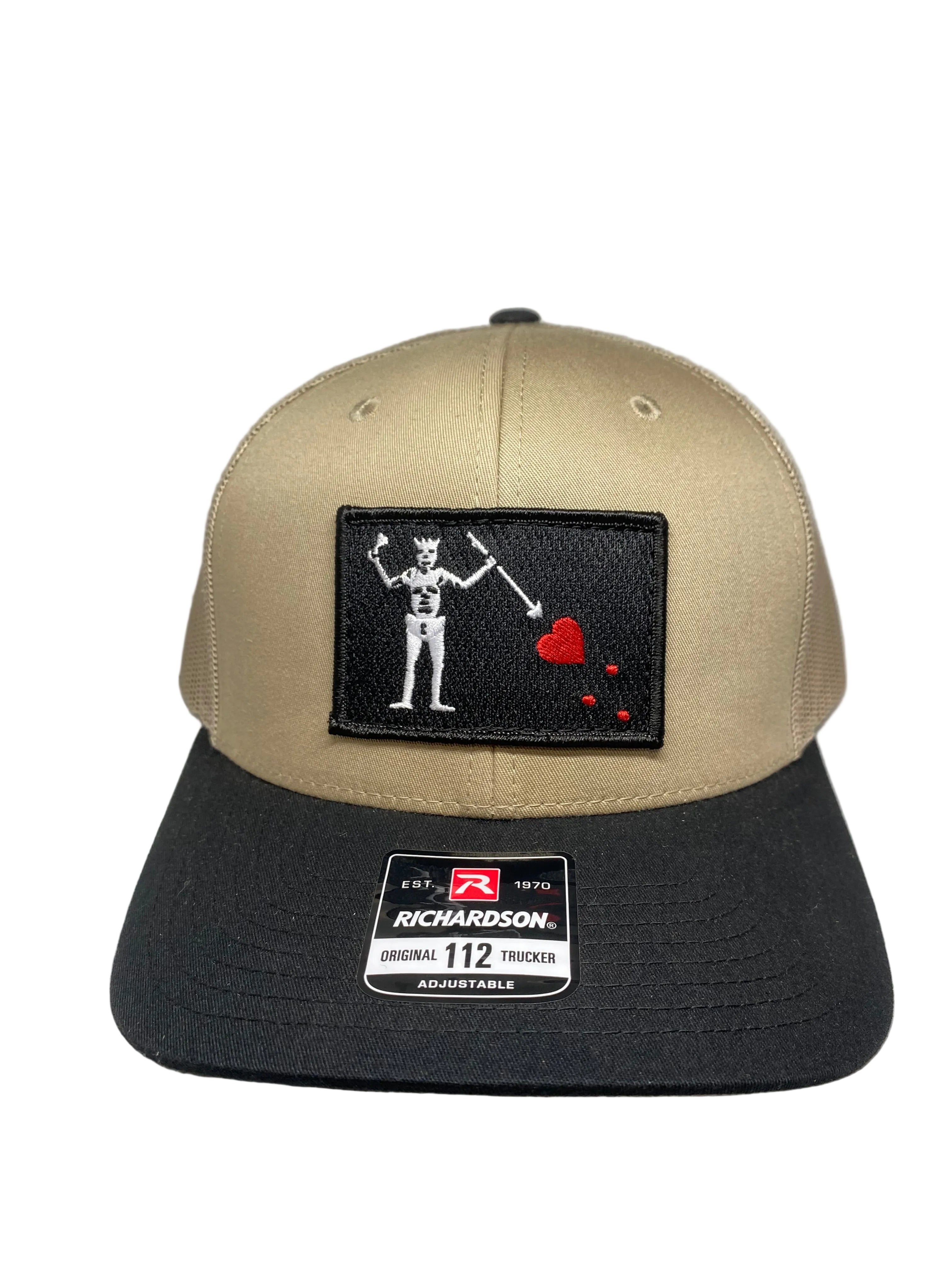 Blackbeards Flag Patch Hat | Richardson 112 SnapBack | Khaki/ Black