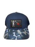Blackbeard's Flag Patch Hat | Sobro Waterwood Navy Blue/Camo | Tactical Trucker Hat