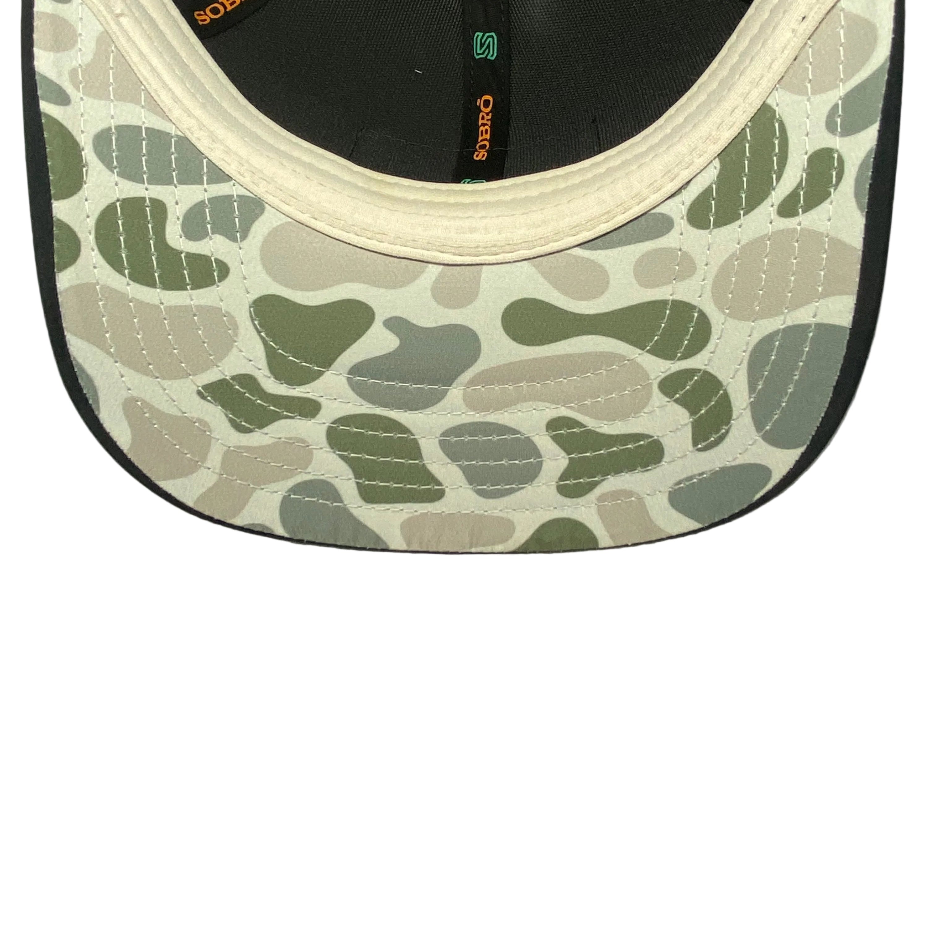 Blackbeard's Flag Patch Hat | Sobro Waterwood Black/Duck Camo | Tactical Trucker Hat