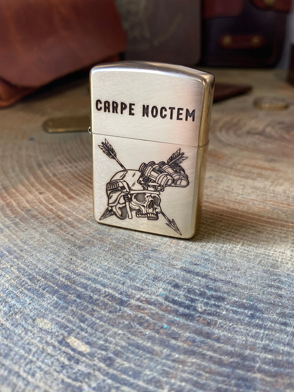 Carpe Noctem | Brass Armor Zippo