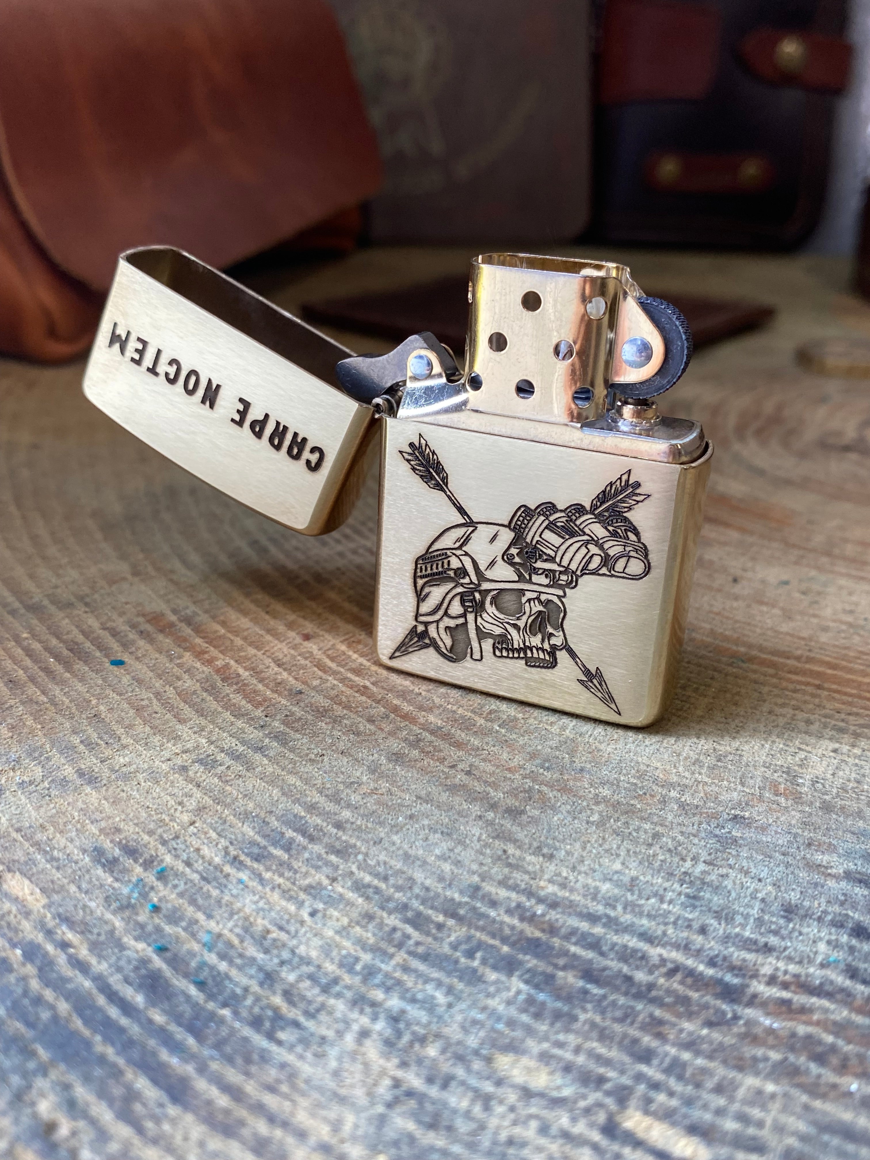 Carpe Noctem | Brass Armor Zippo