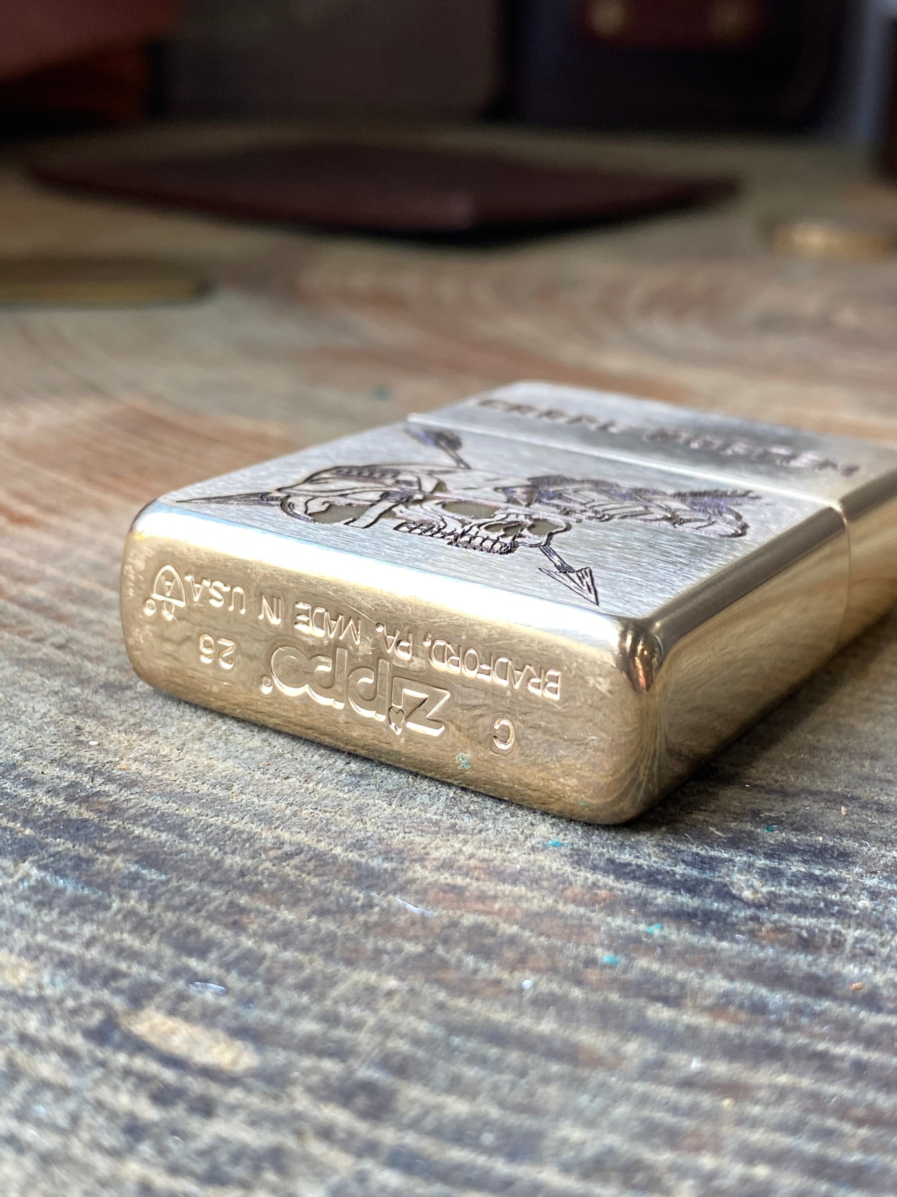 Carpe Noctem | Brass Armor Zippo