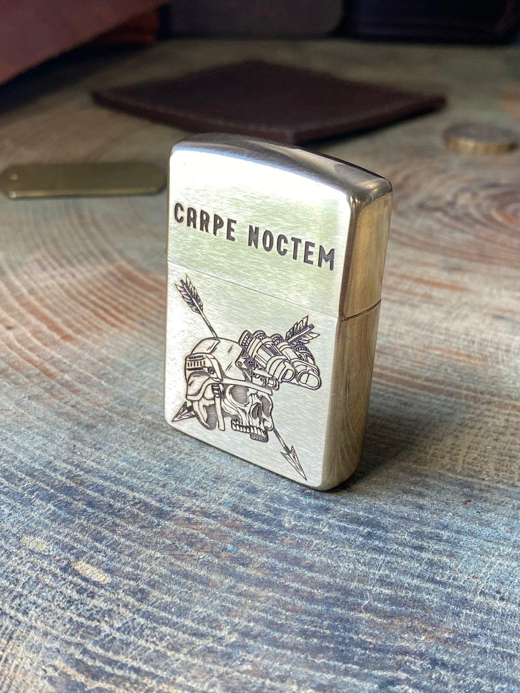 Carpe Noctem | Brass Armor Zippo