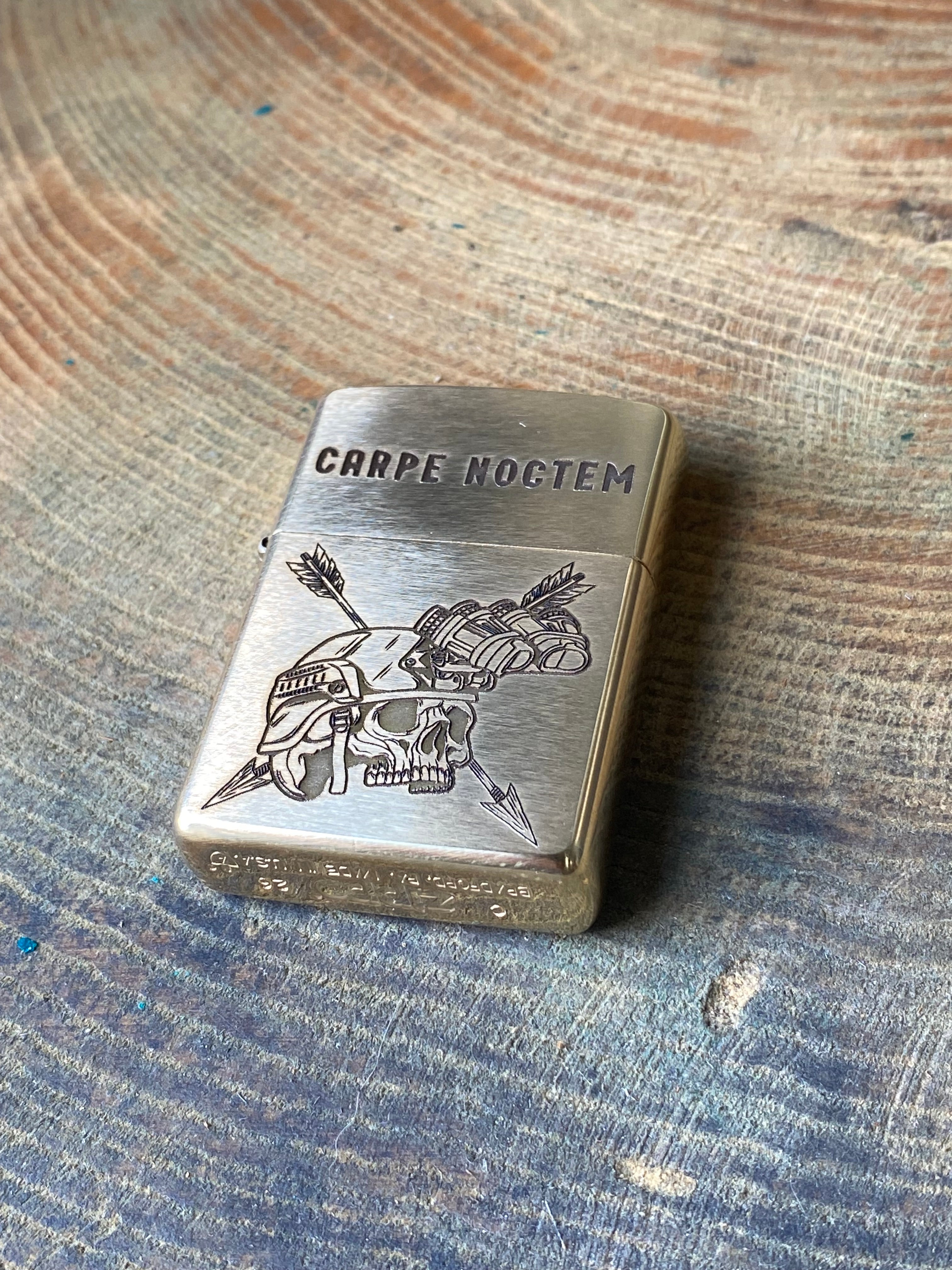 Carpe Noctem | Brass Armor Zippo