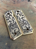 1911 Compact | Blackbeard’s Flag Jolly Roger | Solid Brass