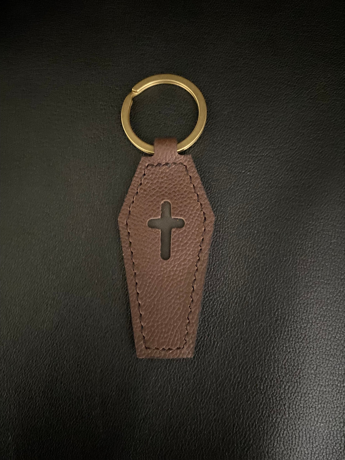 Coffin Keychain | Pebble Grain