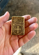 Engraved Brass Zippo Lighter | Constantine Lighter| Made in the USA | Solid Brass Armor Case