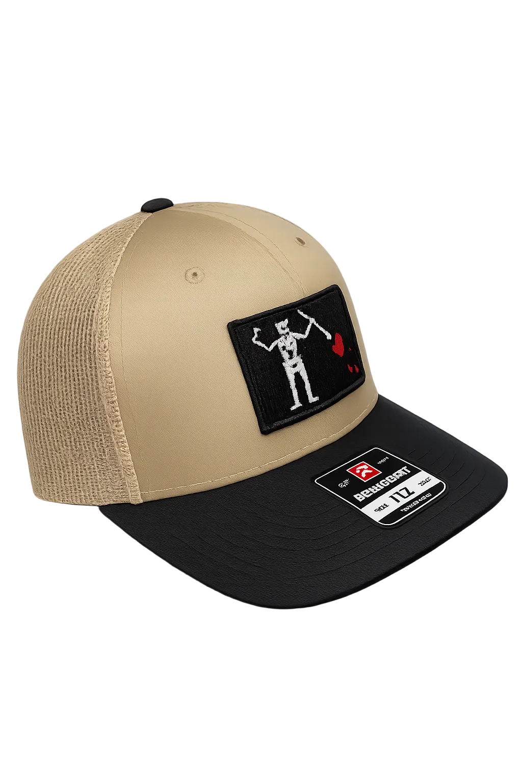 Blackbeards Flag Patch Hat | Richardson 112 SnapBack | Khaki/ Black