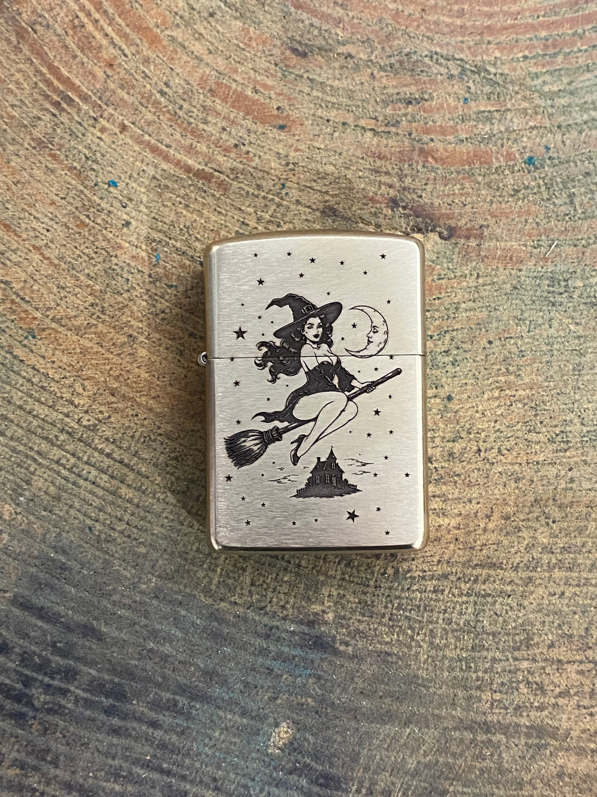 Witch Pinup | Brass Armor Zippo