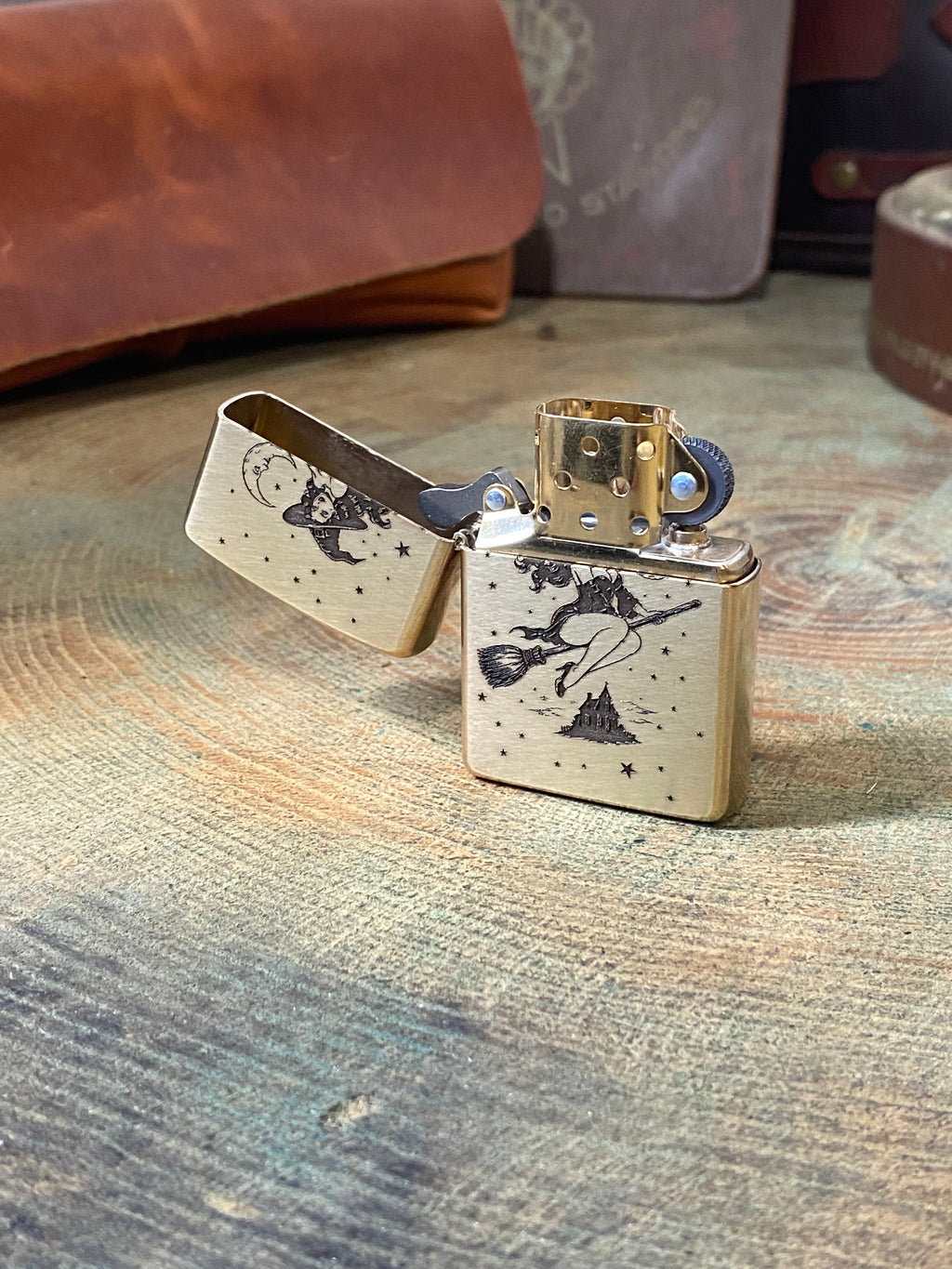 Witch Pinup | Brass Armor Zippo