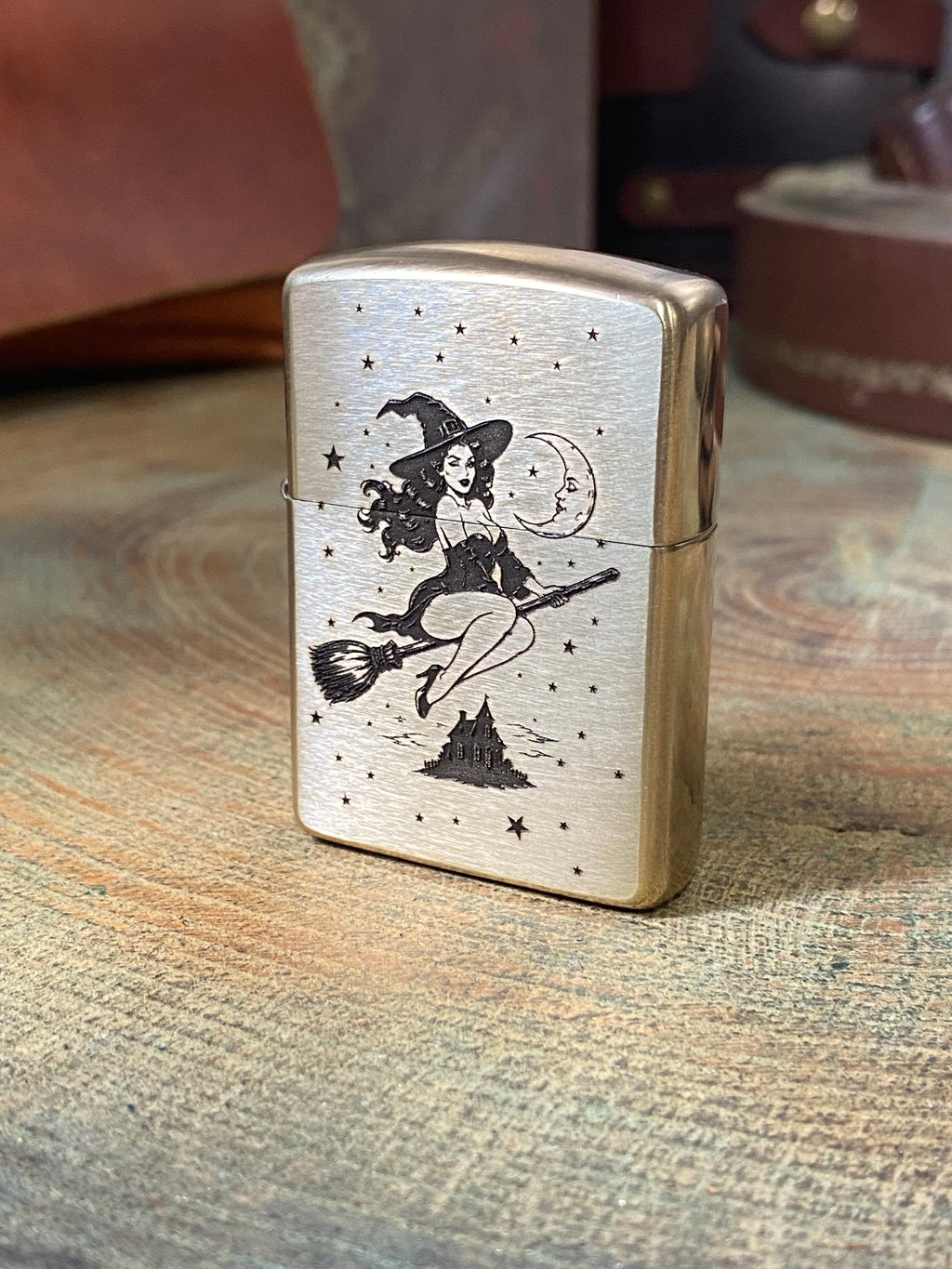 Witch Pinup | Brass Armor Zippo