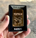 Napalm Sticks to Kids Zippo | Brass Armor Zippo | Vietnam War Replica
