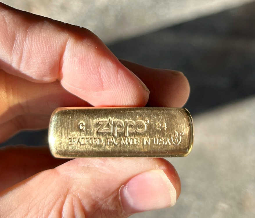 Napalm Sticks to Kids Zippo | Brass Armor Zippo | Vietnam War Replica