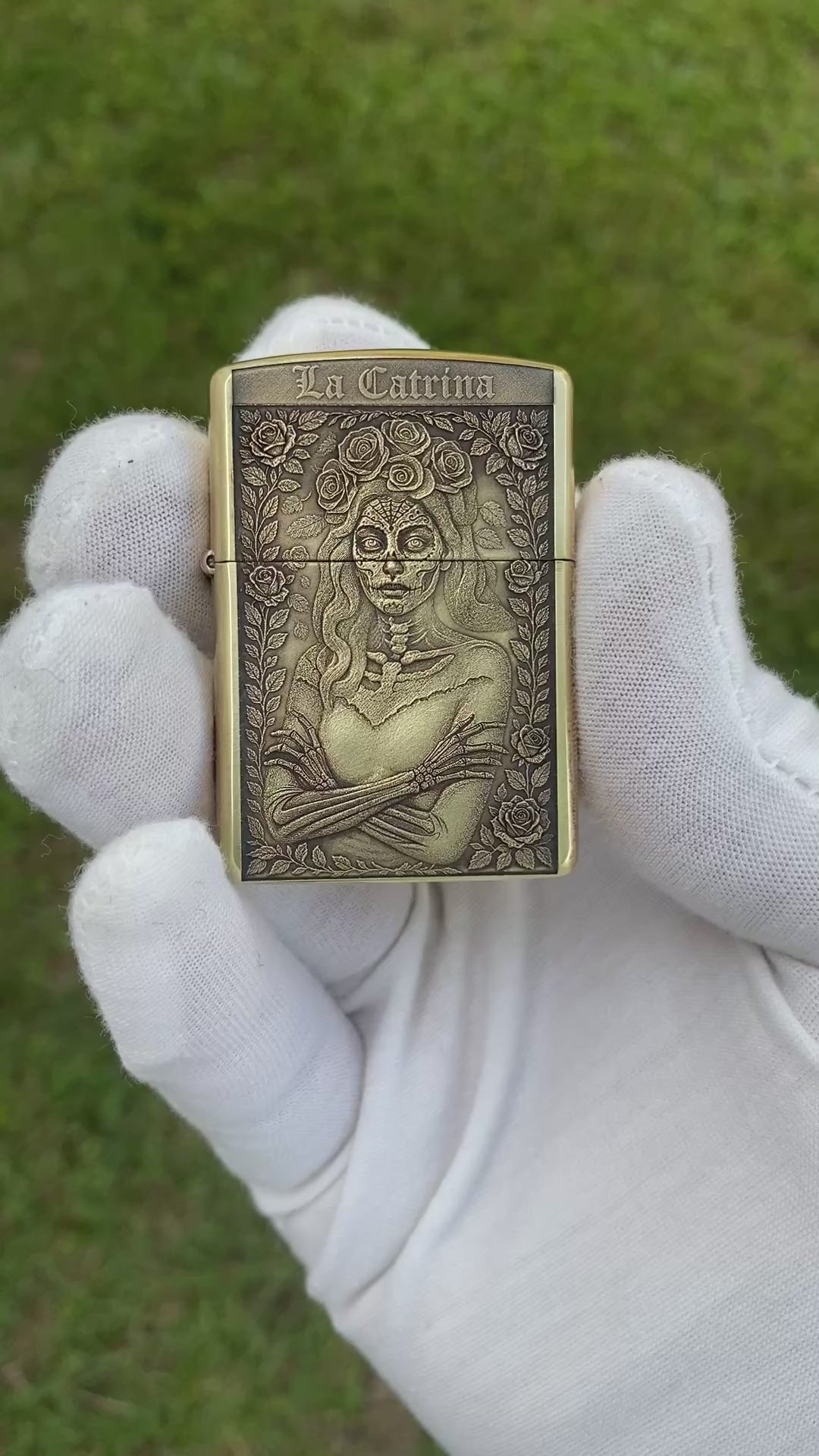 La Catrina 3D | Brass Armor Zippo